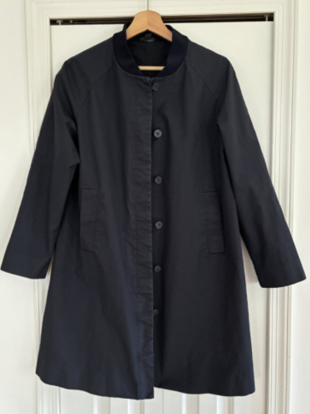 COS Spring  Collarless Trench Car Coat US8